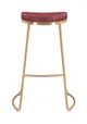 Zuo® Bree Burgundy and Gold Set of 2 Bar Stool-4
