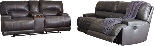 Signature Design by Ashley® McCaskill Gray Reclining Power Sofa-2
