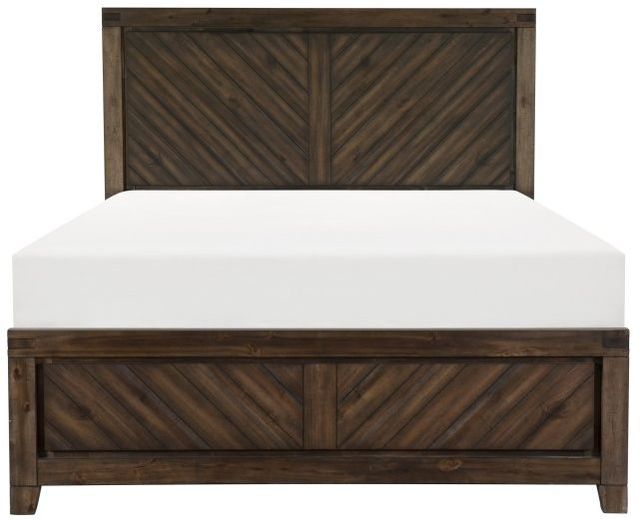 Homelegance® Parnell Rustic Cherry Queen Panel Bed-1