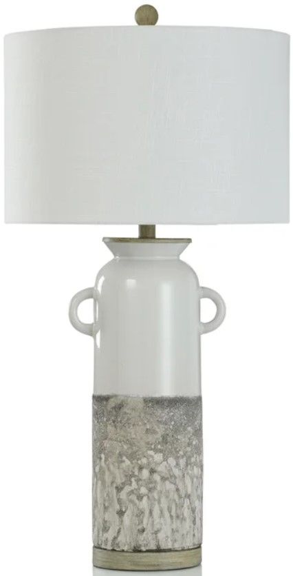 Stylecraft Cynder Grey/White Table Lamp-0