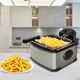 Kenmore® 4L (17 Cup) 1700W Stainless Steel Triple Basket Oil Fryer -2