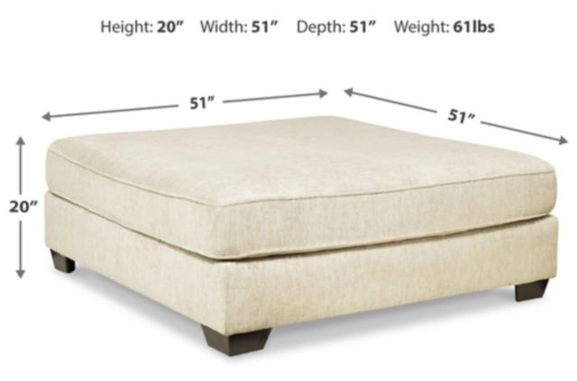 Signature Design by Ashley® Rawcliffe Parchment Oversized Accent Ottoman-1