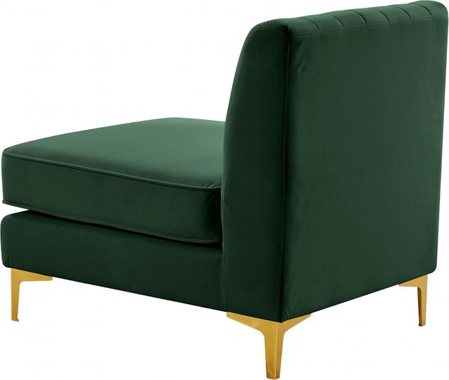 Meridian Furniture Alina Green Velvet Armless Chair-2