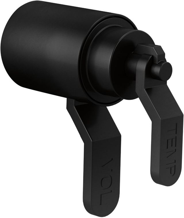 Brizo Litze® Matte Black TempAssure® Thermostatic Trim Handle Kit - Industrial Lever-0