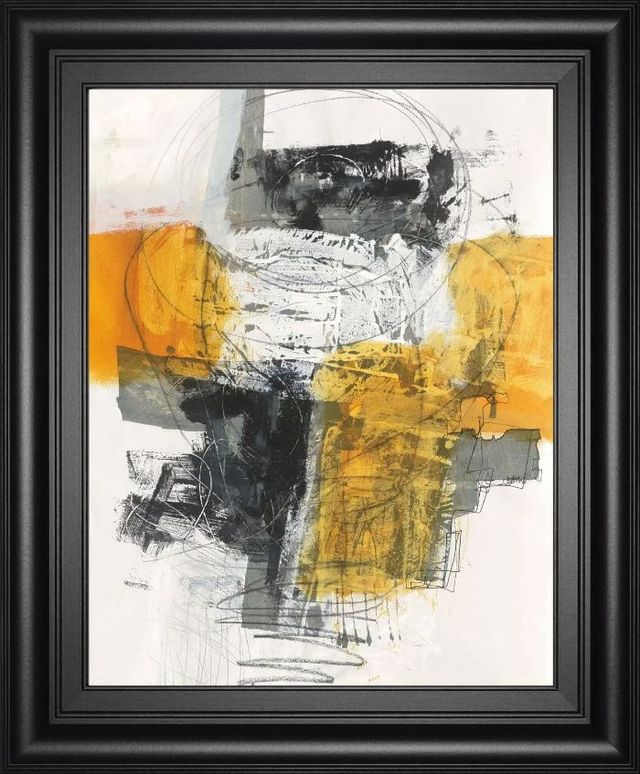 Classy Art Black/Yellow Action 1 by Jane Davis Wall Art-0