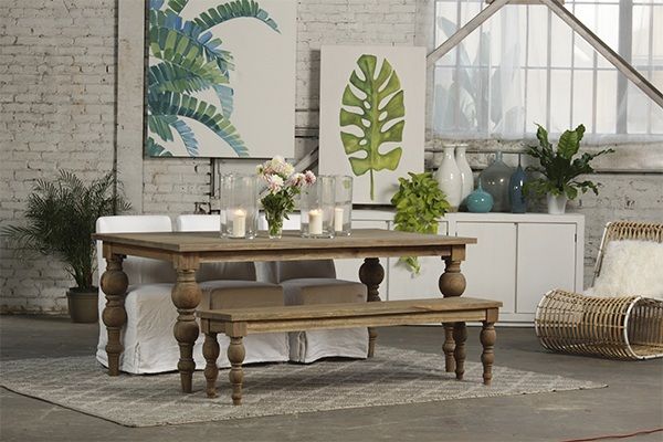 Dovetail Furniture Campbell Natural 86" Dinning Table-1