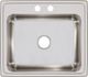 Elkay Lustertone® Lustrous Satin 25" 2-Hole Single Bowl Drop-in Sink-1
