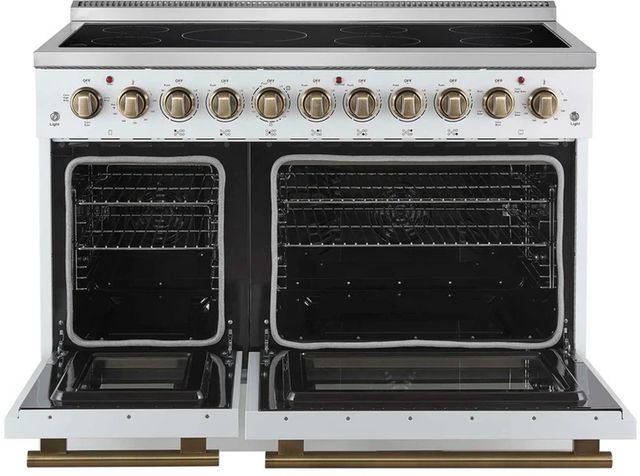 FORNO® Paolo 48" White Pro Style Electric Range -1