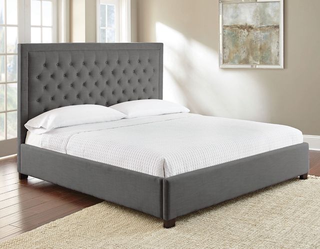 Steve Silver Co. Isadora Gray King Upholstered Bed-3