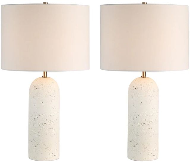 Renwil® Everren Dorato 2-Piece Off-White Table Lamp-3