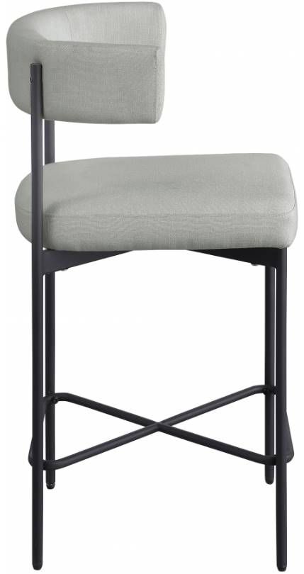 Meridian Furniture Rivage Gray/Black Counter Stool-3