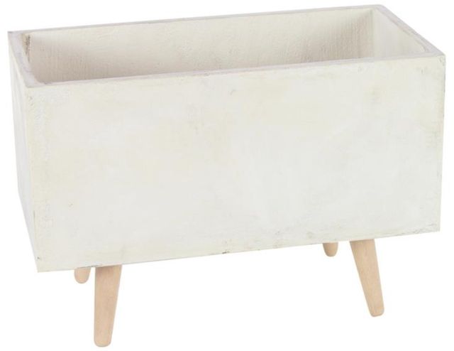 Deco Marche 2-Piece White Ceramic Planter Set-1