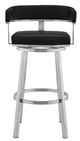 Armen Living Lorin Gray 26" Swivel Counter Stool-1