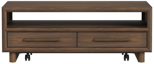 Elements International Brisbane Brown Coffee Table with Casters-3