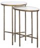 Fairfield® Veneto 2-Piece White Nesting Table with Antique Gold Base-0