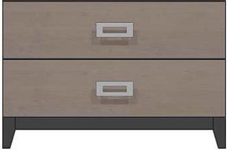 Country View Woodworking Customizable American Modern 36'' 5-Drawer Wood Legs Chest-1