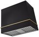 AGA Loge 36" Matte Black Wall Mounted Range Hood with Antique Brass Trim-0