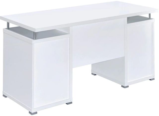 Coaster® Tracy White 2-Drawer Computer Desk-2