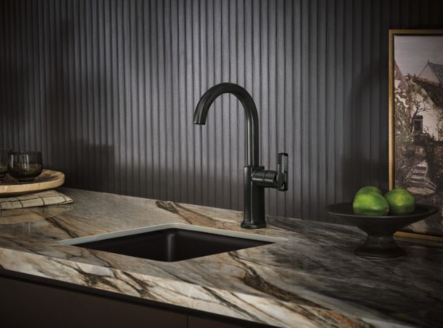 Brizo Kintsu® Matte Black Bar Faucet with Arc Spout-1