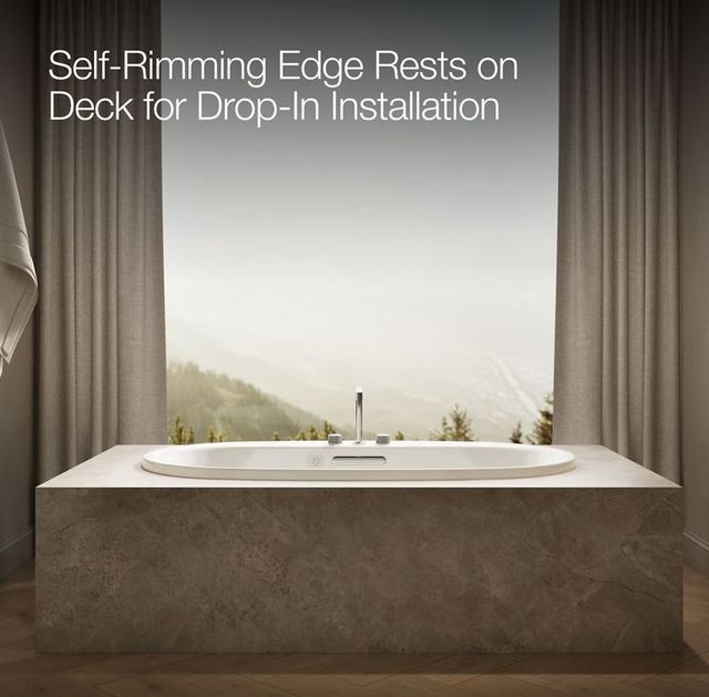 KOHLER® Underscore® Biscuit 66" x 36" Drop-In/Undermount Heated BubbleMassage™ Air Bath-4