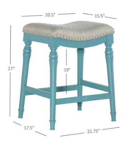 Powell® Lockhart Blue Big and Tall Counter Stool-2