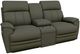 La-Z-Boy® Talladega Charcoal Power Reclining Loveseat with Console and Headrest-0