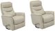 Parker House® Gemini 2-Piece Ivory Manual Swivel Glider Recliner Set-4