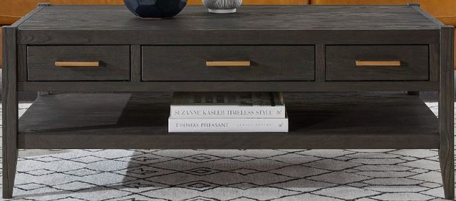 Null Furniture Manhattan Espresso Large Rectangular Cocktail Table -0