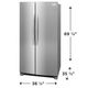 Frigidaire Gallery® 36" 25.9 Cu. Ft. Smudge-Proof® Stainless Steel Side-by-Side Refrigerator-4