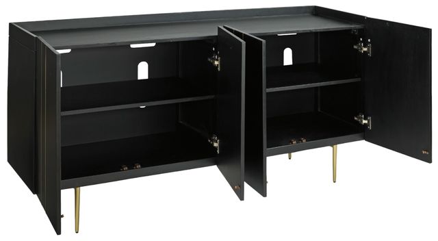 Signature Design by Ashley® Brentburn Black/Gold Accent Cabinet-1