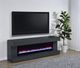 Coaster® Mallory Gray High Gloss TV Stand Fireplace Console-1