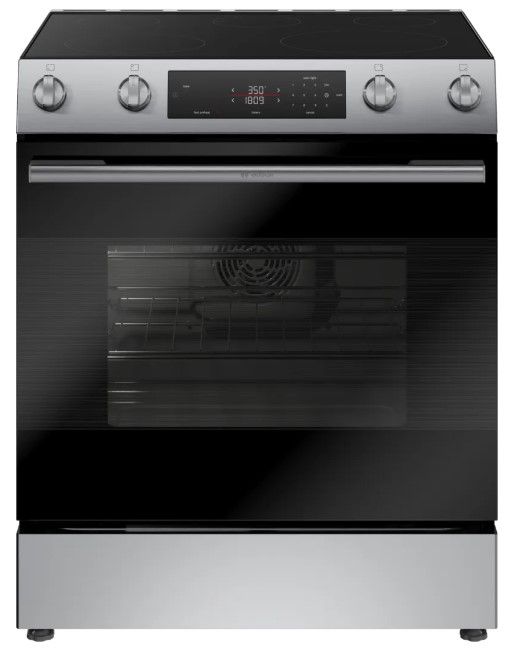 Bosch® 100 Series 30" Stainless Steel Slide-In Electric Range-0