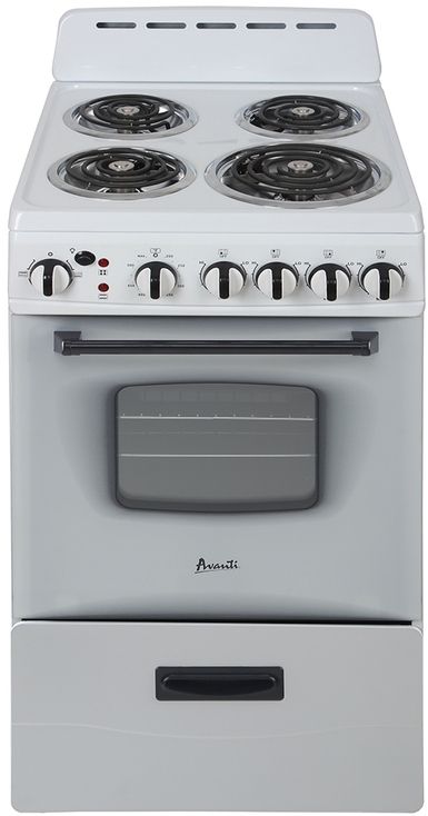 Avanti® 20" White Freestanding Electric Range-1