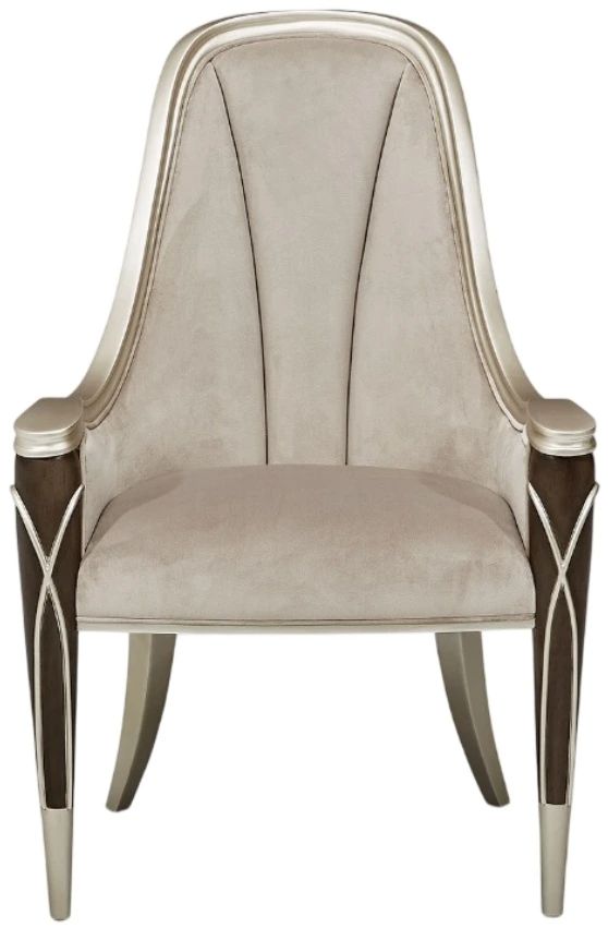 Michael Amini® Villa Cherie Chardonnay/Hazelnut Arm Chair -2
