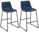 Coaster® Zuni 2-Piece Black/Blue Bar Stool Set-0