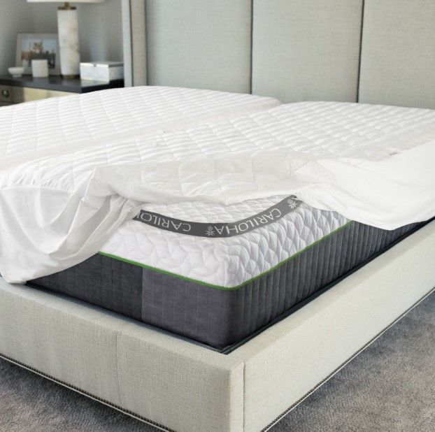 Cariloha White Twin XL Quilted Mattress Protector-4