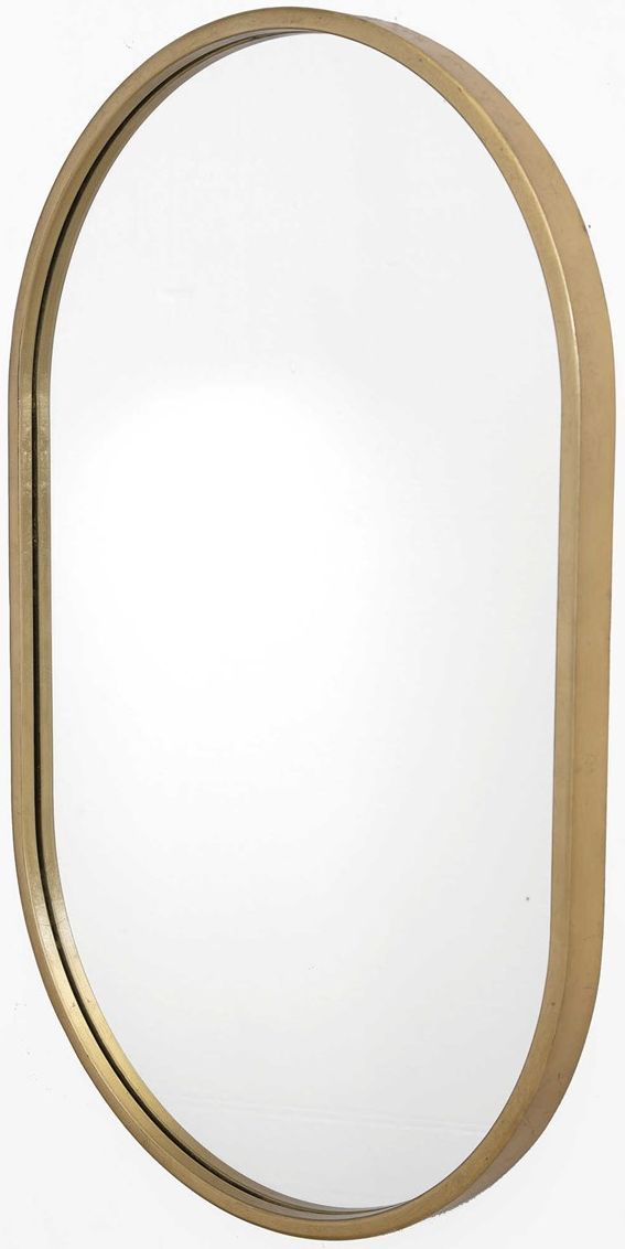 Uttermost® Varina Antiqued Gold Leaf Oval Mirror-0
