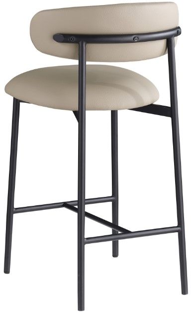 Meridian Furniture Lupita Matte Black/Taupe Counter Stool-3