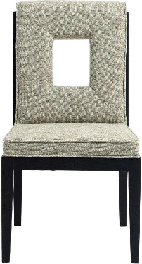 Meridian Furniture Gwendolyn Green/Black Upholstered Dining Side Chair-1
