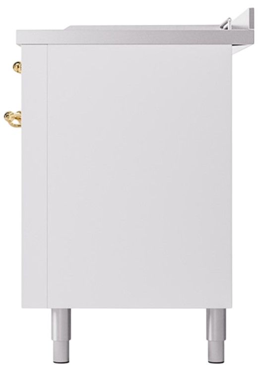 Ilve® Nostalgie II Series 60" White Pro Style Dual Fuel Range-3
