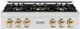 ZLINE Classic Series Autograph Edition 36" Satin Stainless Steel Gas Rangetop with Polished Gold Accents-0