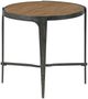 Hammary® Olmsted Rustic Oak Round End Table with Black Base-3