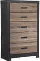 Signature Design by Ashley® Harlinton 4-Piece Warm Gray/Charcoal King Panel Headboard Bed Set-4