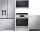 LG 4 Piece PrintProof™ Stainless Steel Electric Kitchen Package-0