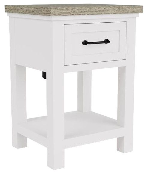 Riverside Furniture Cora Cloud/Fog 1-Drawer Nightstand-0