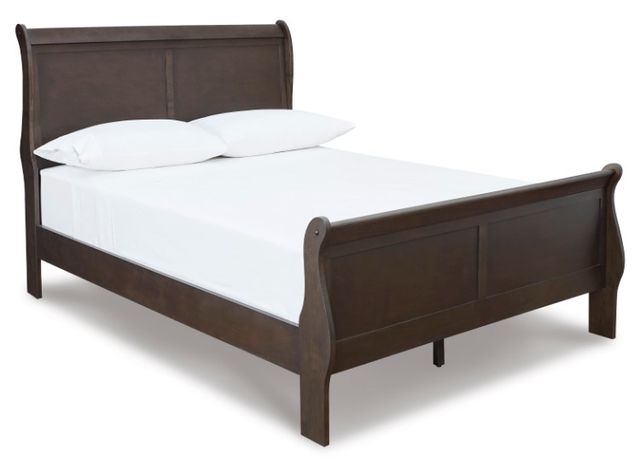 Signature Design by Ashley® Leewarden 5-Piece Dark Brown Full Sleigh Bed Set-1