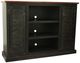 American Heartland Manufacturing Rustic Two Tone Antique Black/Concord Cherry Tall Provincial Shutter TV Stand-0