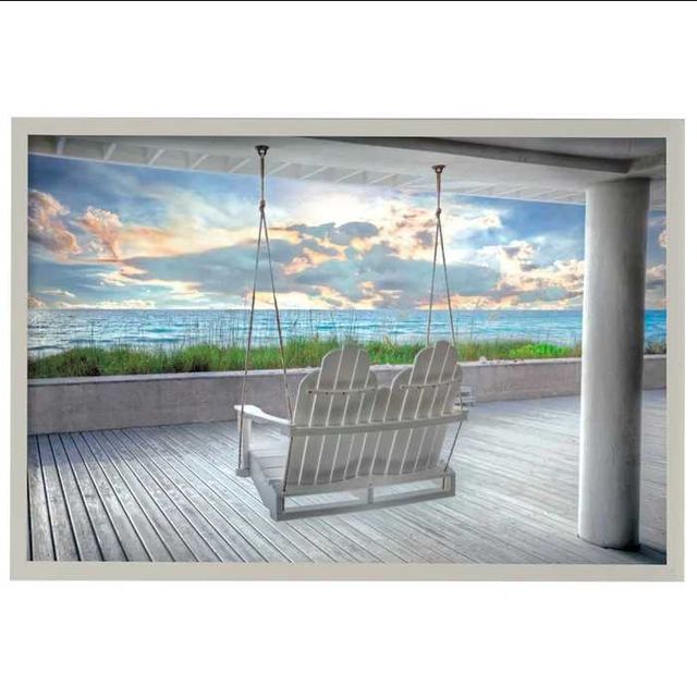 Stylecraft Swing At The Beach Gray/Blue Wall Art-0