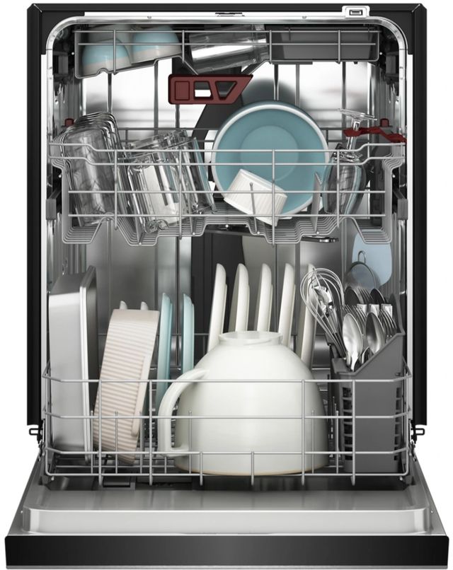 KitchenAid® 24" PrintShield™ Stainless Steel Front Control Built-In Dishwasher with Third Level Jet Rack and 40+ Total Wash Jets-2