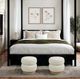 Renwil® Miele Ivory Ottoman-1